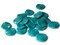 20 25mm Teal Green Wavy Disc Beads Vintage Plastic Flat Round Beads Curvy Coin Beads